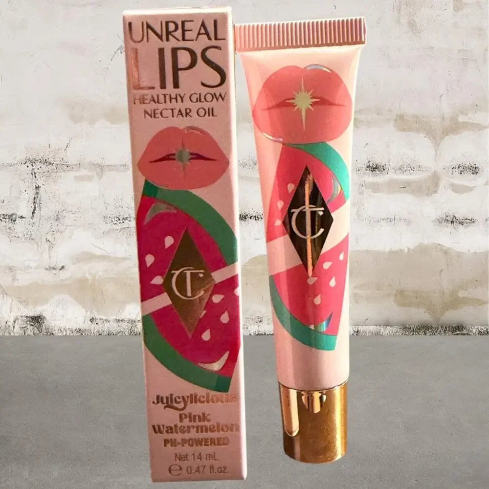 Charlotte Tilbury $26 Unreal Lips Nourishing Lip Oil Watermelon NIB